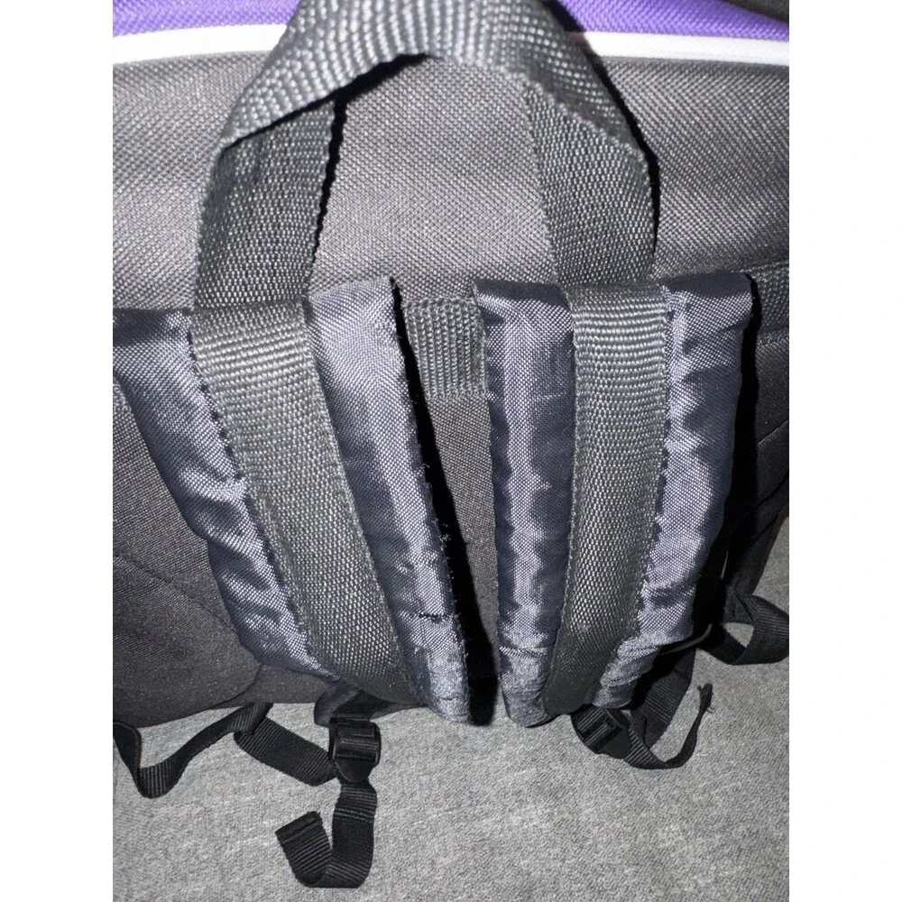 High Five Backpack Heavy Duty 600-Denier Polyester With Soft PVC Backing Purple